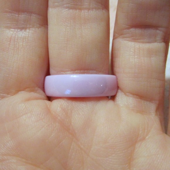 Ceramic Ring Pastel Purple *SIZE 8* Wedding Promise Engagement - Picture 2 of 4